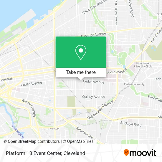 Platform 13 Event Center map