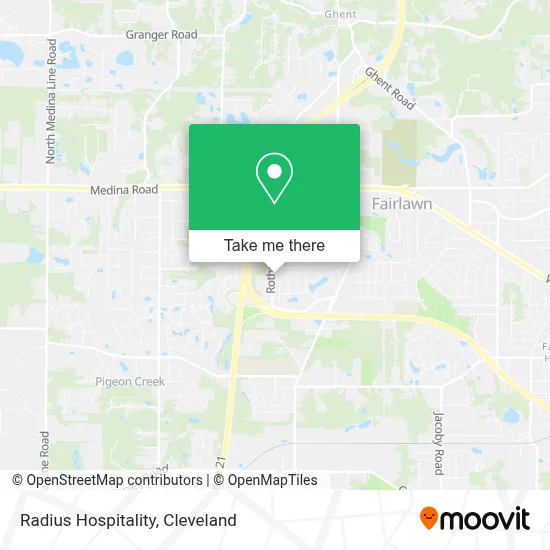 Radius Hospitality map