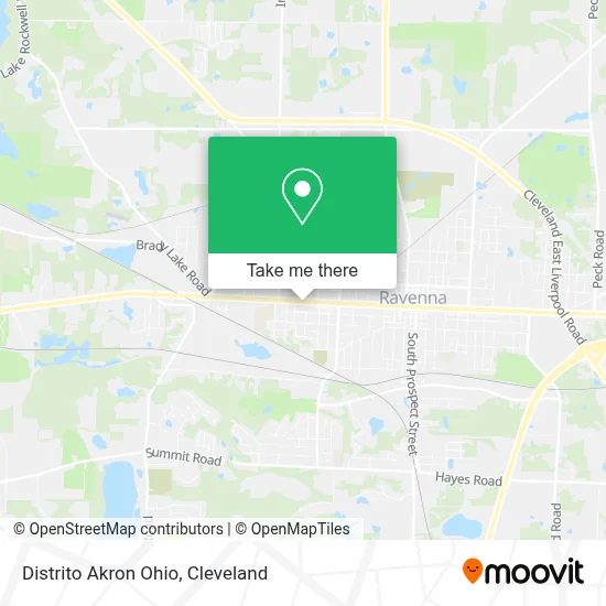 Distrito Akron Ohio map