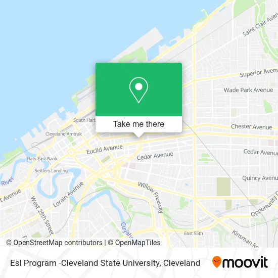 Esl Program -Cleveland State University map