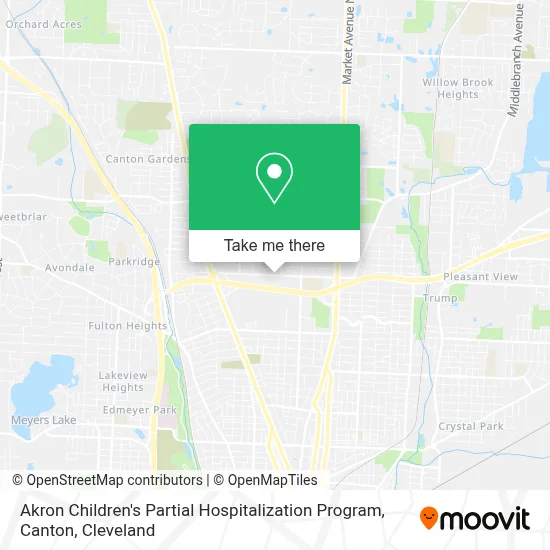 Akron Children's Partial Hospitalization Program, Canton map