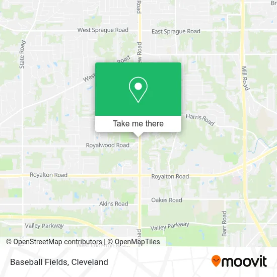 Baseball Fields map