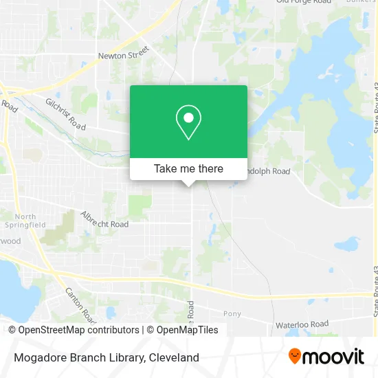 Mogadore Branch Library map
