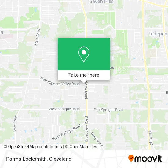Parma Locksmith map