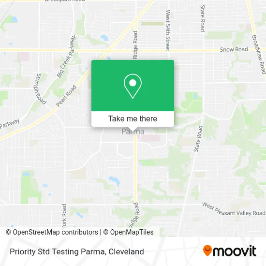 Priority Std Testing Parma map