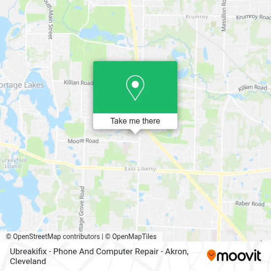Ubreakifix - Phone And Computer Repair - Akron map