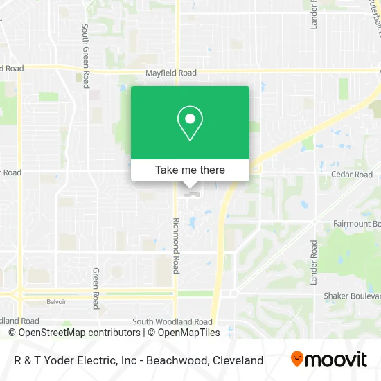 R & T Yoder Electric, Inc - Beachwood map