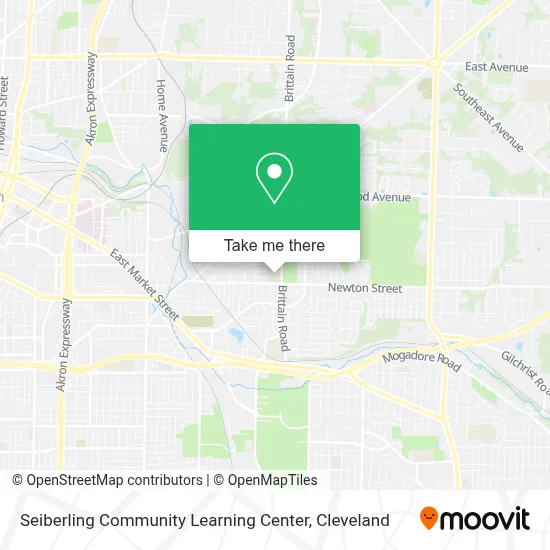 Seiberling Community Learning Center map