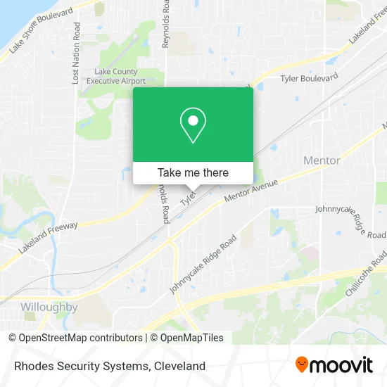 Rhodes Security Systems map