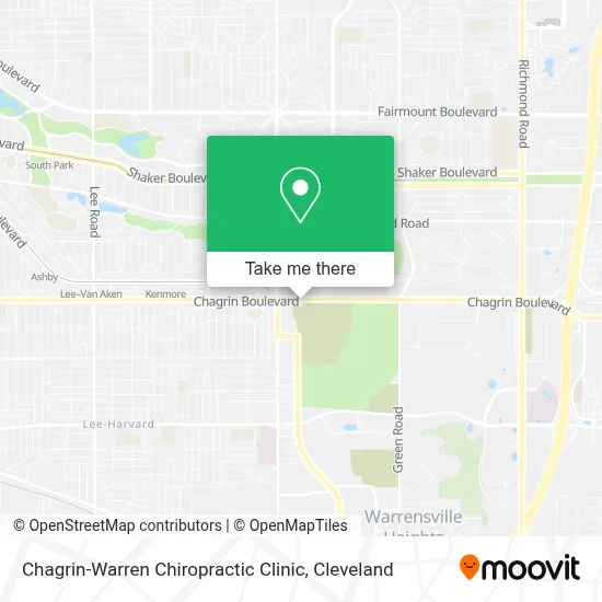 Chagrin-Warren Chiropractic Clinic map