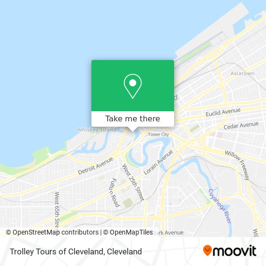 Trolley Tours of Cleveland map