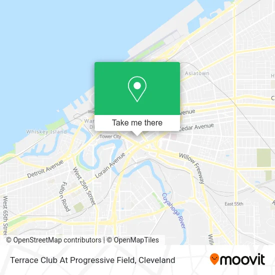 Mapa de Terrace Club At Progressive Field