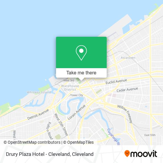 Mapa de Drury Plaza Hotel - Cleveland