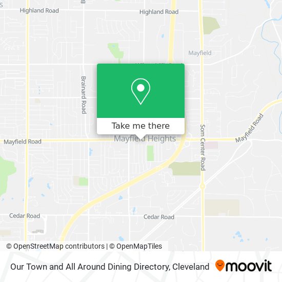 Our Town and All Around Dining Directory map