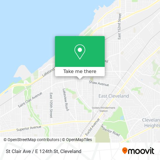 St Clair Ave / E 124th St map
