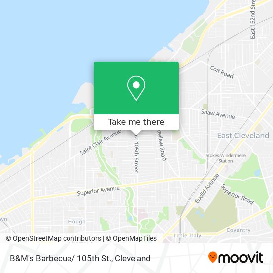 B&M's Barbecue/ 105th St. map