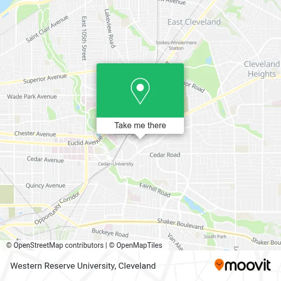 Western Reserve University map