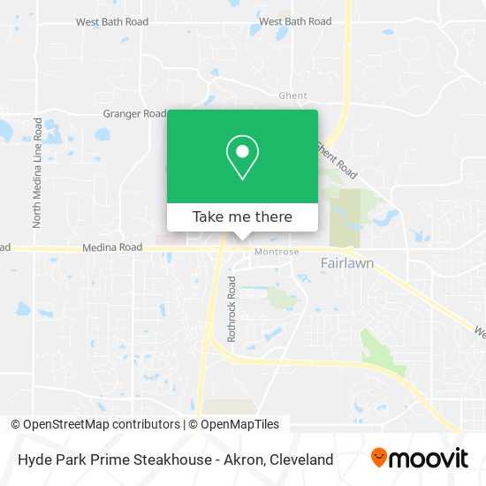 Mapa de Hyde Park Prime Steakhouse - Akron