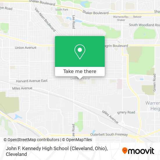 Mapa de John F. Kennedy High School (Cleveland, Ohio)