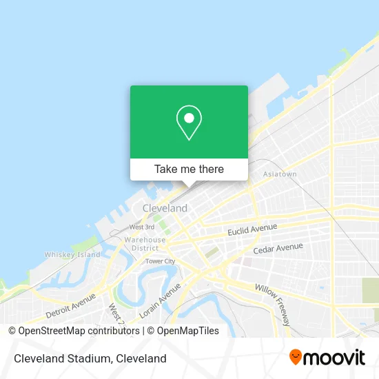 Cleveland Stadium map