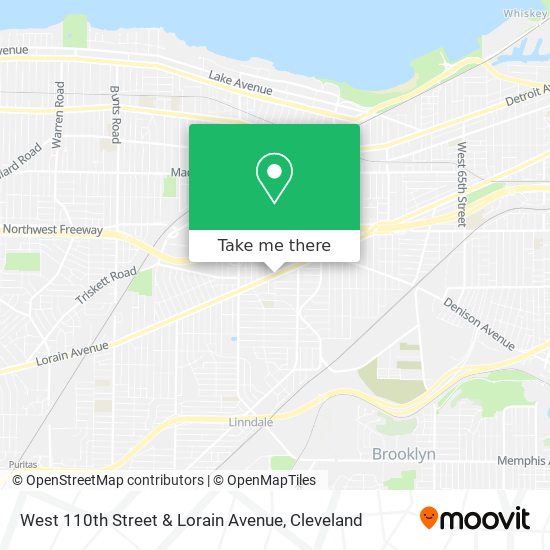 West 110th Street & Lorain Avenue map