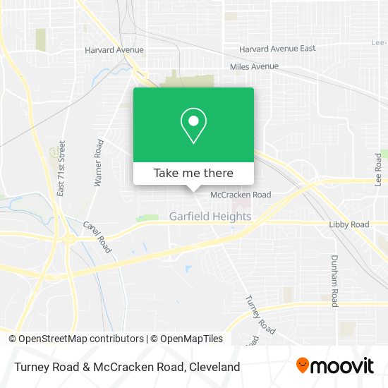 Turney Road & McCracken Road map