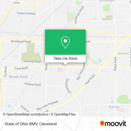 Mapa de State of Ohio BMV