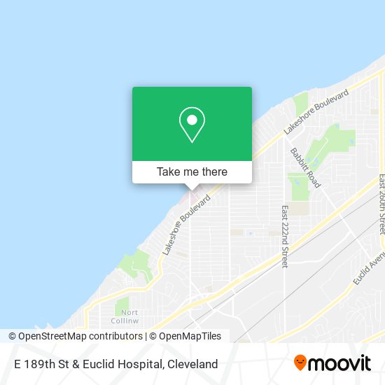 E 189th St & Euclid Hospital map