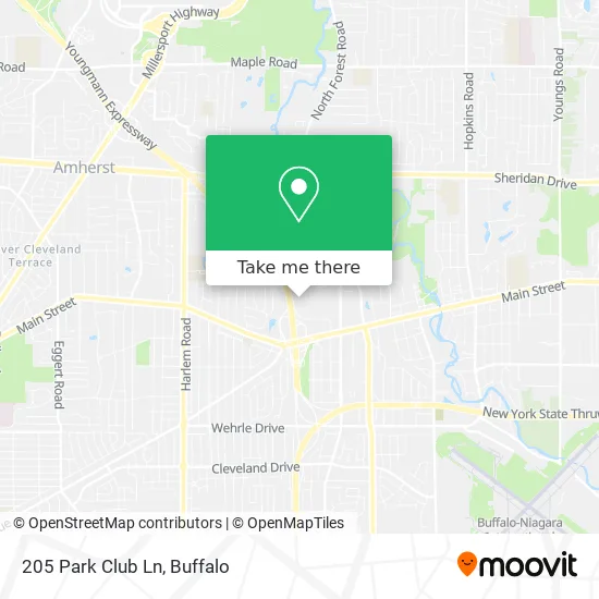 Mapa de 205 Park Club Ln