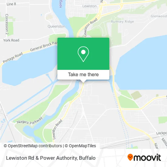 Lewiston Rd & Power Authority map