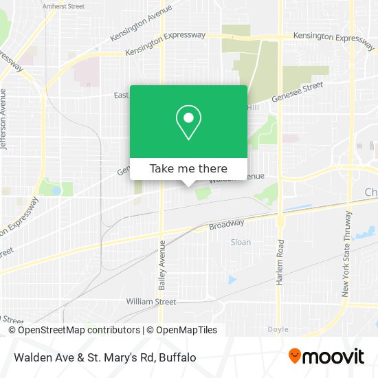 Walden Ave & St. Mary's Rd map