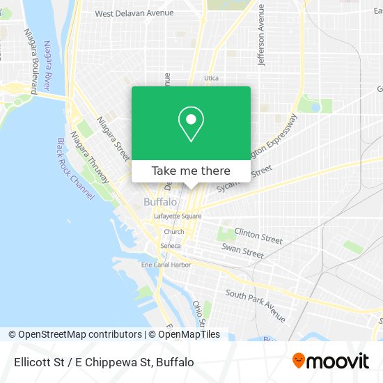 How to get to Ellicott St E Chippewa St in Buffalo by Bus or