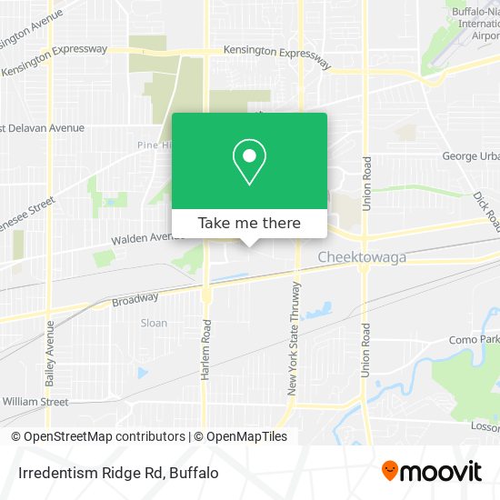 Irredentism Ridge Rd map