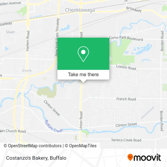 Costanzo's Bakery map