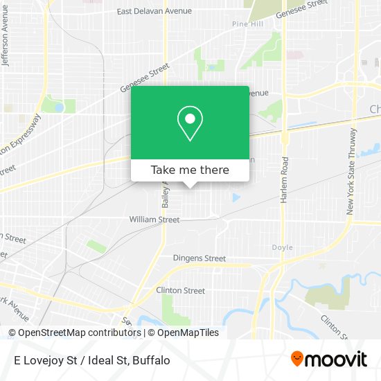 E Lovejoy St / Ideal St map