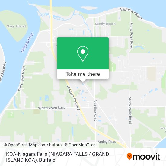 KOA-Niagara Falls (NIAGARA FALLS / GRAND ISLAND KOA) map