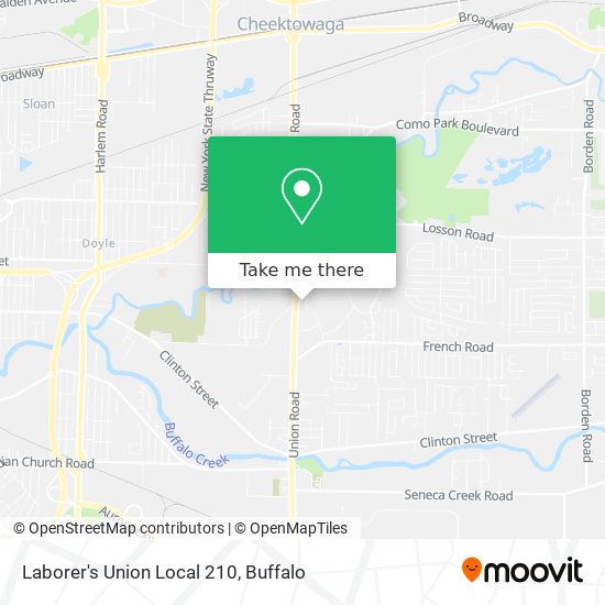 Laborer's Union Local 210 map