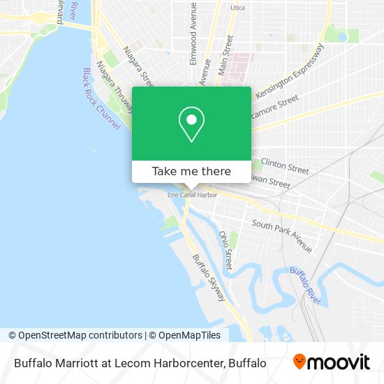 Buffalo Marriott at Lecom Harborcenter map