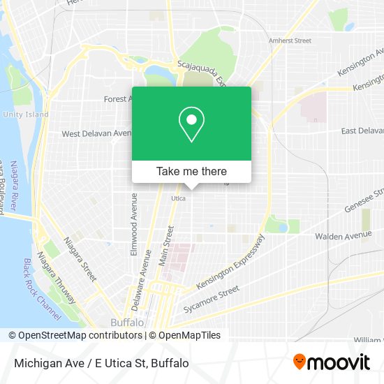 Michigan Ave / E Utica St map