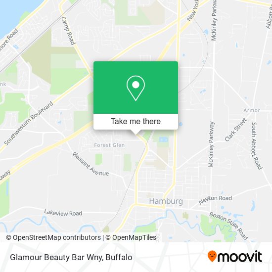 Mapa de Glamour Beauty Bar Wny