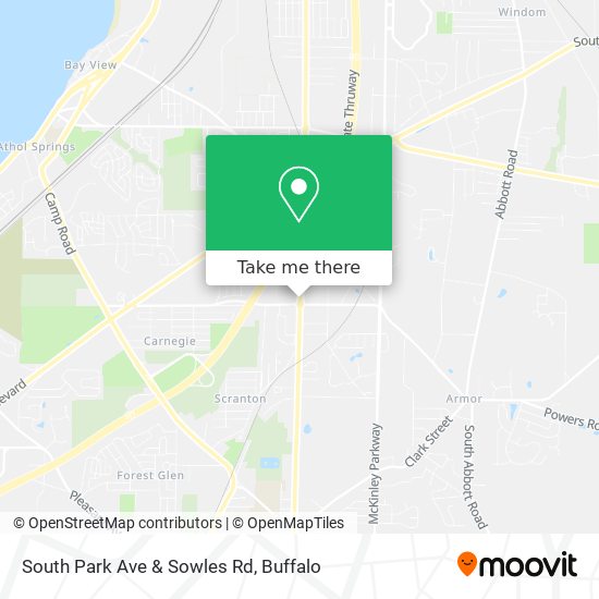 South Park Ave & Sowles Rd map