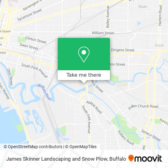 James Skinner Landscaping and Snow Plow map