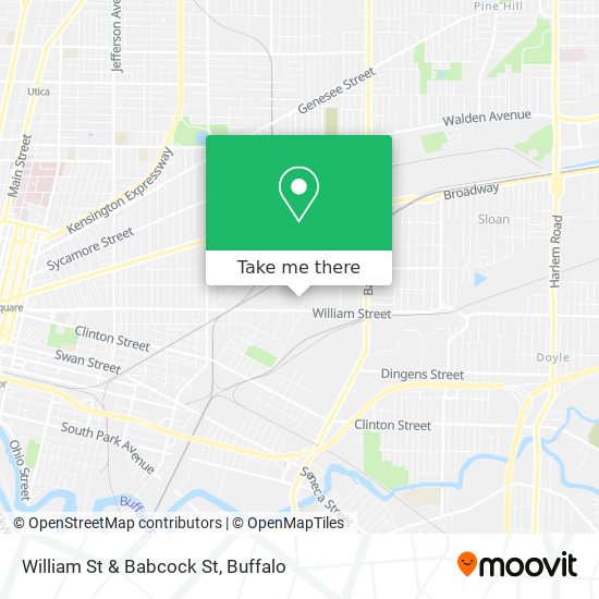 William St & Babcock St map