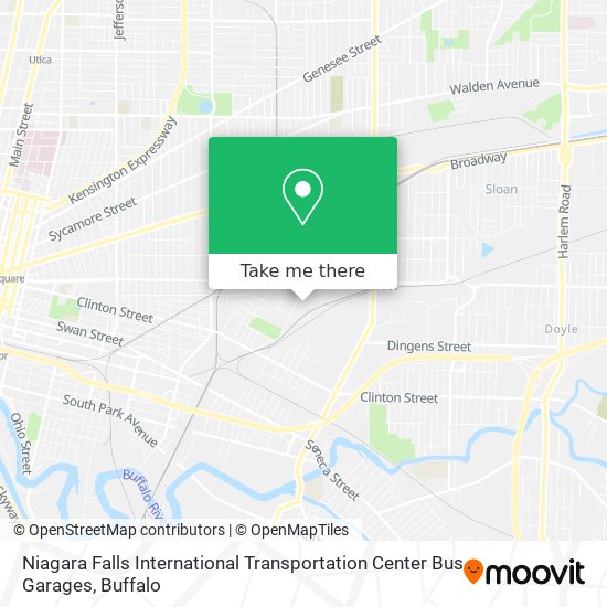 Niagara Falls International Transportation Center Bus Garages map