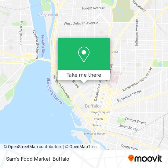 Mapa de Sam's Food Market