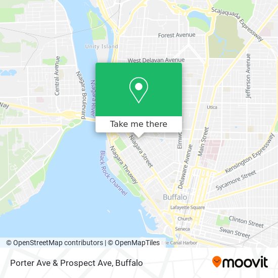 Porter Ave & Prospect Ave map