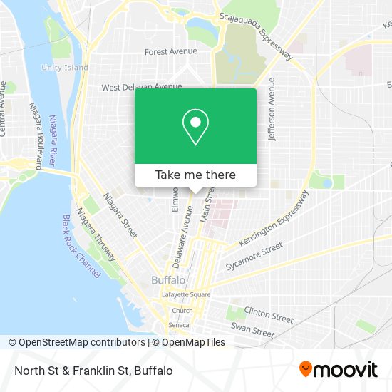 North St & Franklin St map