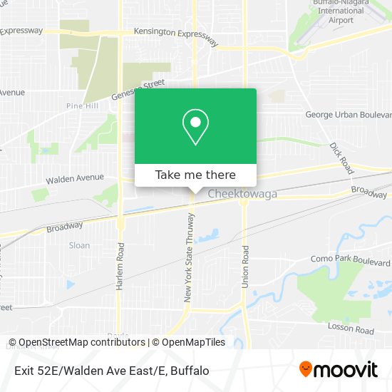 Mapa de Exit 52E/Walden Ave East/E