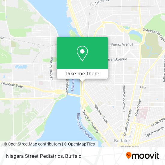 Niagara Street Pediatrics map