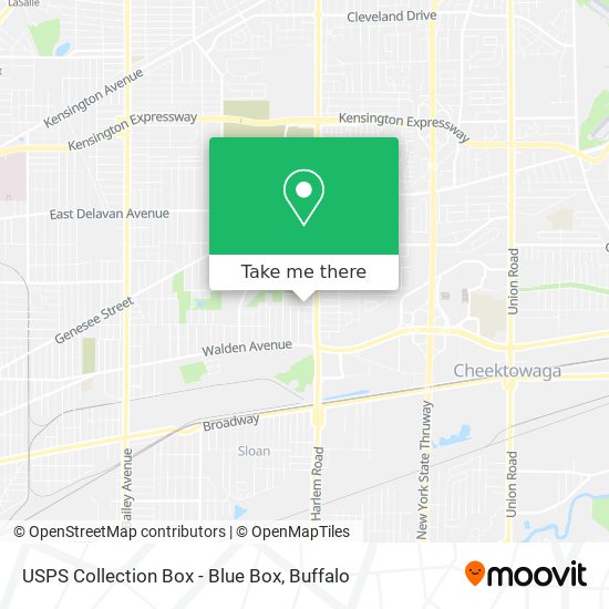 USPS Collection Box - Blue Box map